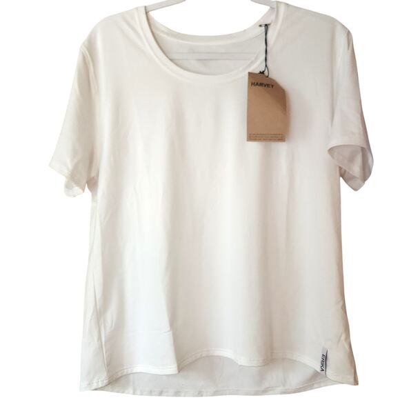 Erika Harvey Tops - ERIKA HARVEY Athletic Tee White sz L Tennis Sustainable Athleisure NWT | MSRP$45
